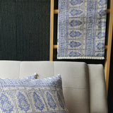Periwinkle Blue Block Printed Table Runner