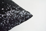 Glamorous Black Sequin Pillow Cover
