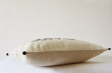 "Love" Pillow , Hand Embroidery on Natural Ecru Cotton Linen Cushion Cover